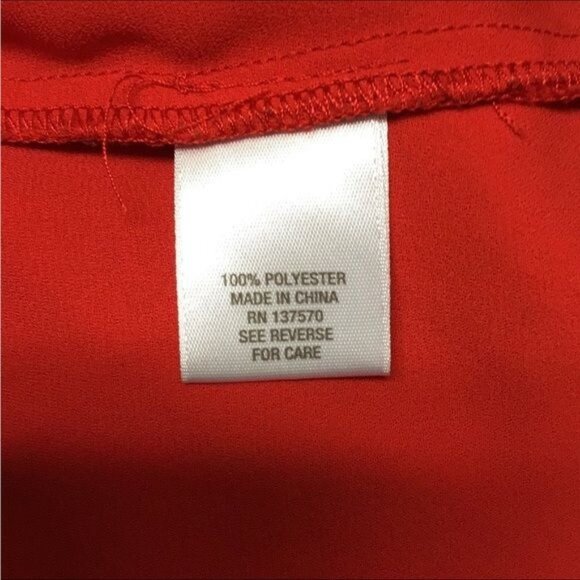 Roz & Ali Woman Plus Size Long Sleeve V Neck Blouse, Orange, size 3X - Picture 7 of 8